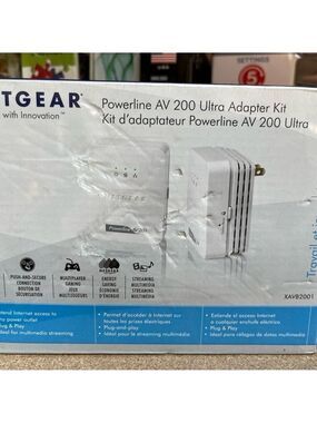 COPY - NEW/SEALED NETGEAR Powerline AV+200 Ultra Adapter Kit XAVB2501